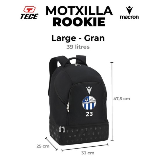 MOTXILLA MACRON GRAN SANT PERE MÀRTIR ROOKIE COLOR NEGRE