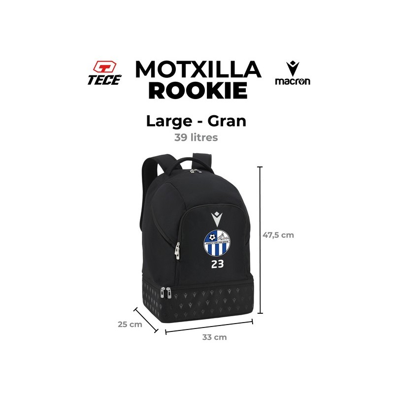 MOTXILLA MACRON GRAN SANT PERE MÀRTIR ROOKIE COLOR NEGRE