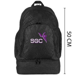 MOCHILA NEGRA GRANDE CON NOMBRE SGC
