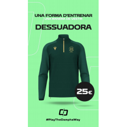 DESSUADORA MACRON MITJA CREMALLERA ISEN COLOR VERD AMPOLLA - COACHED BY DAMPHA