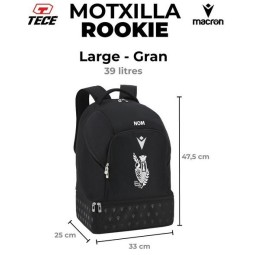MOTXILLA GRAN MACRON COLOR NEGRE CB TORELLÓ + NOM