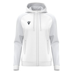CHAQUETA FEMENINA CON CAPUCHA MACRON ATLAS COLOR BLANCO