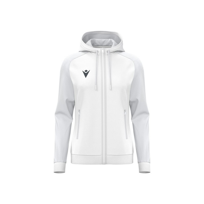 JAQUETA FEMENINA AMB CAPUTXA I CREMALLERA MACRON ATLAS COLOR BLANC/GRIS