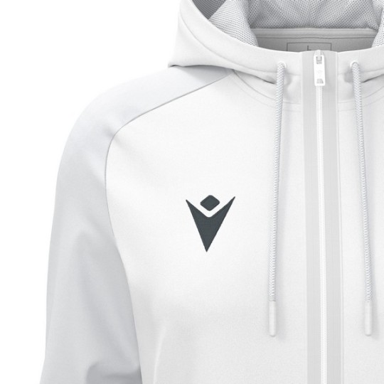 CHAQUETA FEMENINA CON CAPUCHA MACRON ATLAS COLOR BLANCO