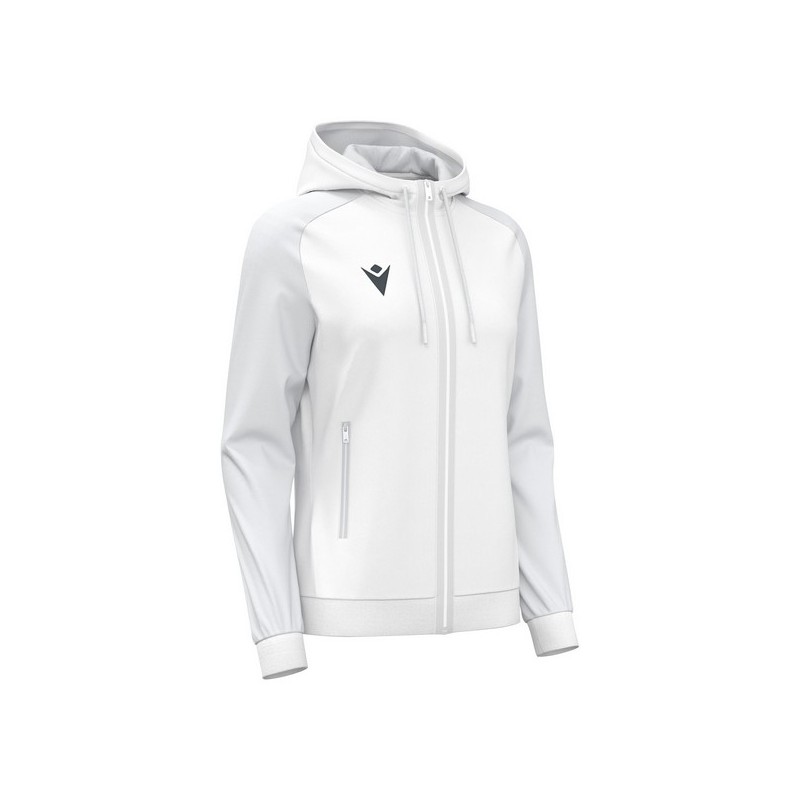 JAQUETA FEMENINA AMB CAPUTXA I CREMALLERA MACRON ATLAS COLOR BLANC/GRIS