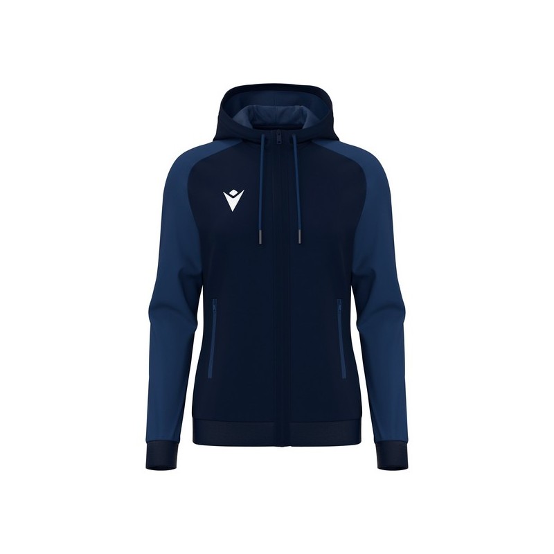 CHAQUETA FEMENINA CON CAPUCHA MACRON ATLAS COLOR AZUL MARINO