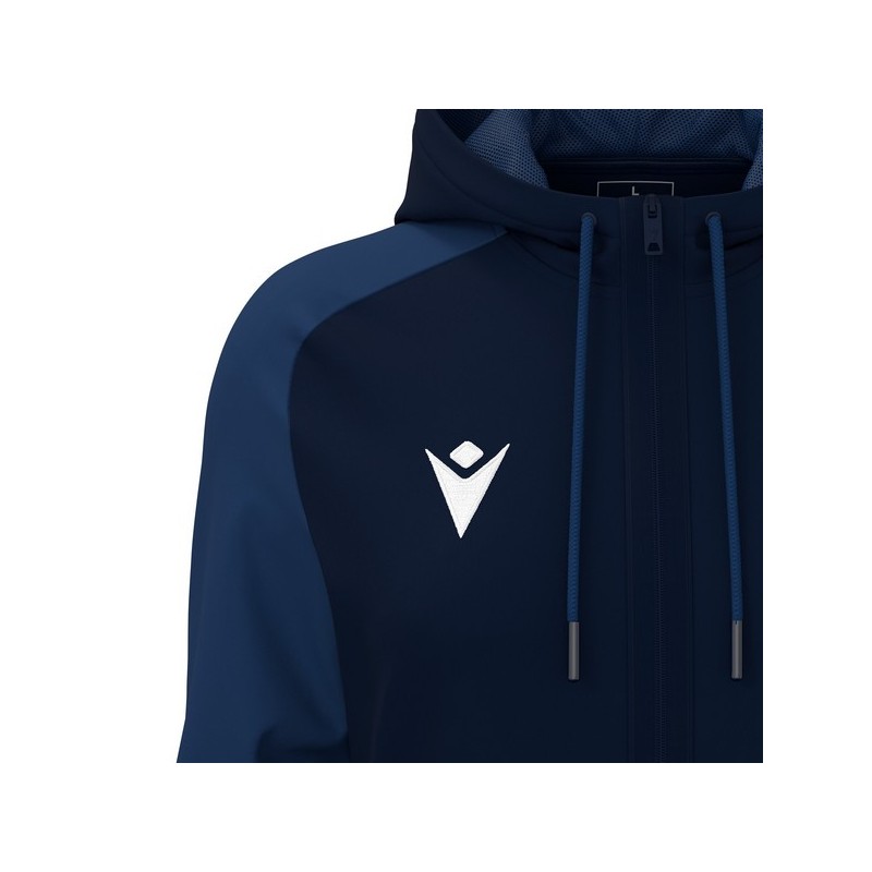 CHAQUETA FEMENINA CON CAPUCHA MACRON ATLAS COLOR AZUL MARINO