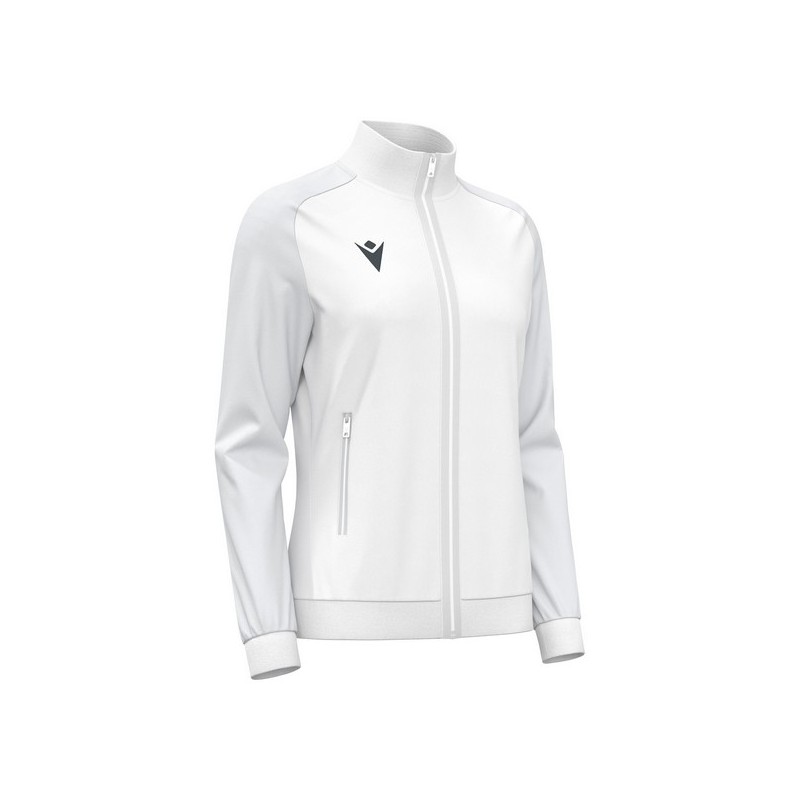 JAQUETA DE XANDALL FEMENINA MACRON AMB CREMALLERA RAMA COLOR BLANC/GRIS
