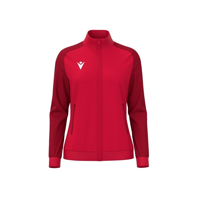 CHAQUETA DE XANDALL FEMENINA MACRON CON CREMALLERA RAMA COLOR ROJO