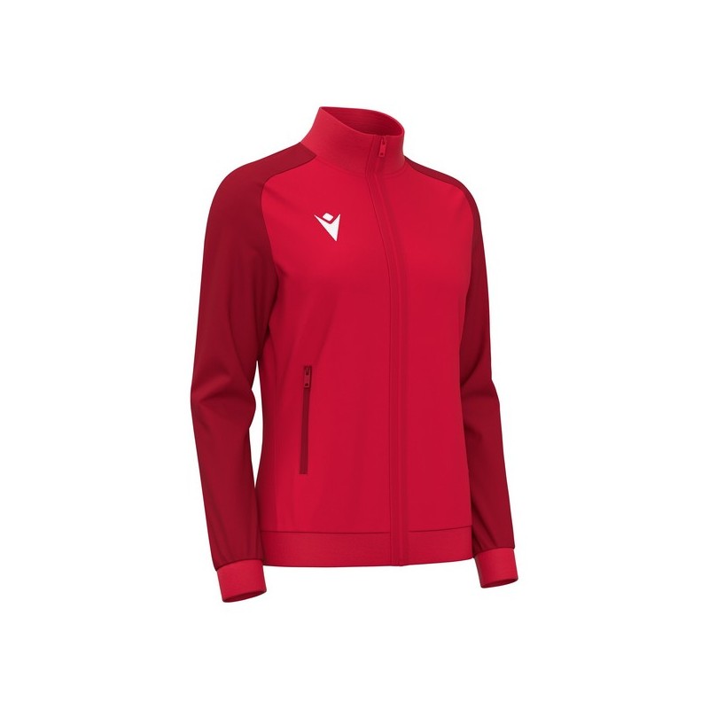 CHAQUETA DE XANDALL FEMENINA MACRON CON CREMALLERA RAMA COLOR ROJO