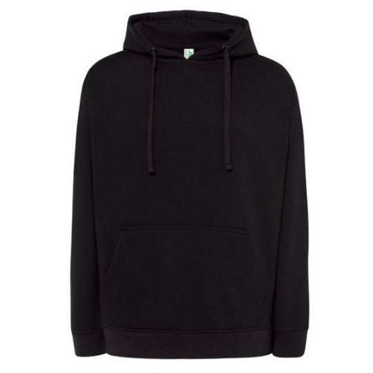 SUDADERA UNISEX CON CAPUCHA, CREMALLERA Y BOLSILLO CANGURO COLOR NEGRO