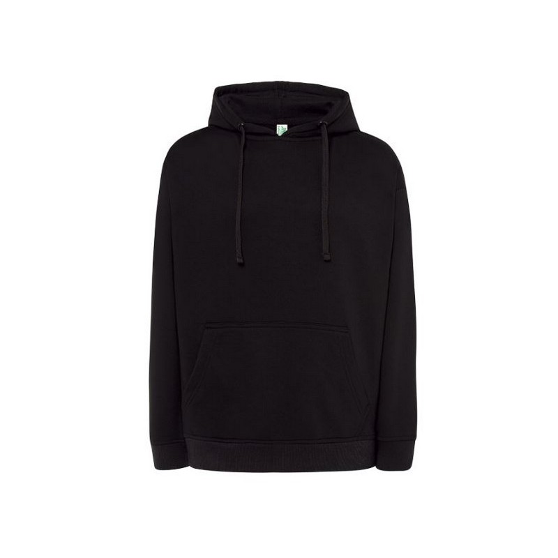 SUDADERA UNISEX CON CAPUCHA, CREMALLERA Y BOLSILLO CANGURO COLOR NEGRO