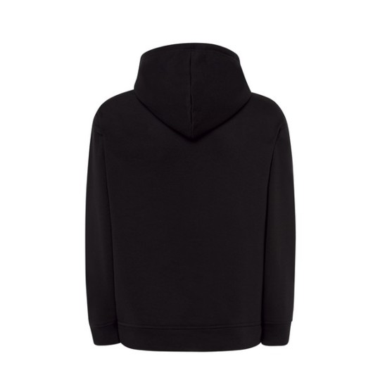 SUDADERA UNISEX CON CAPUCHA, CREMALLERA Y BOLSILLO CANGURO COLOR NEGRO