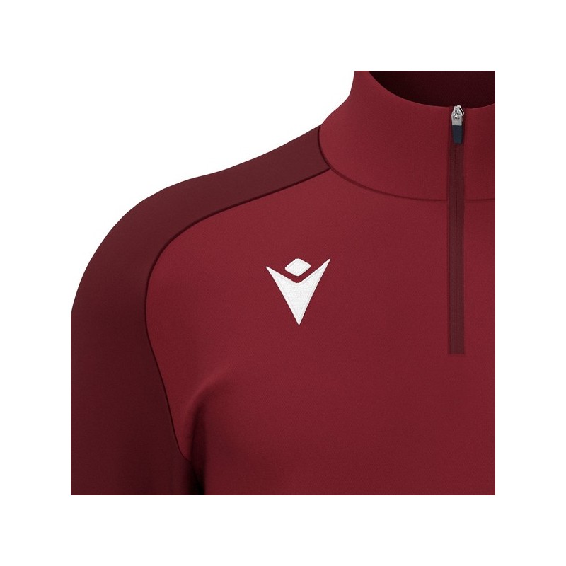 SUDADERA MACRON ISEN MEDIA CREMALLERA COLOR GRANATE