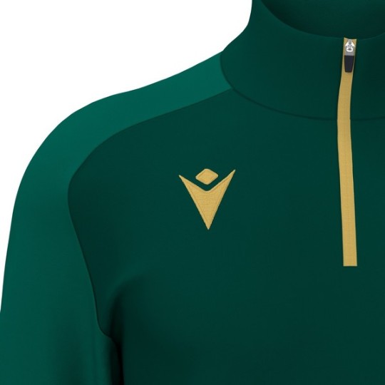 SUDADERA MACRON ISEN MEDIA CREMALLERA COLOR VERDE BOTELLA