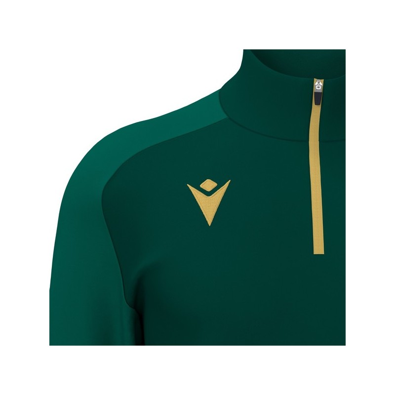 SUDADERA MACRON ISEN MEDIA CREMALLERA COLOR VERDE BOTELLA