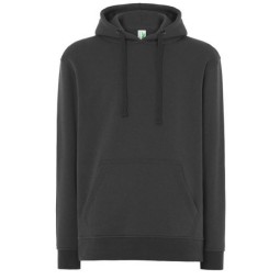 SUDADERA UNISEX CON CAPUCHA, CREMALLERA Y BOLSILLO CANGURO COLOR CHARCOAL