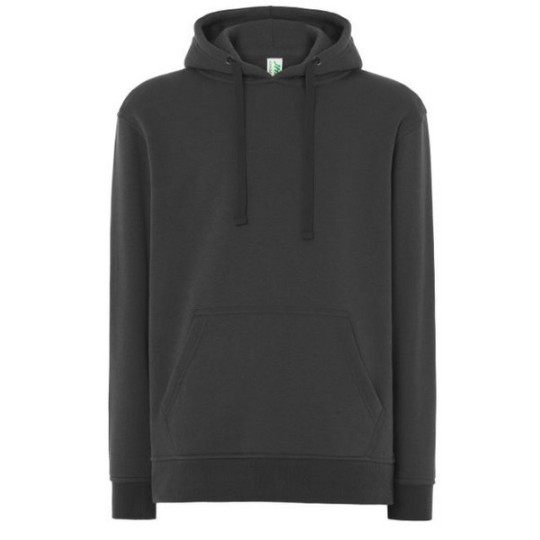 SUDADERA UNISEX CON CAPUCHA, CREMALLERA Y BOLSILLO CANGURO COLOR CHARCOAL