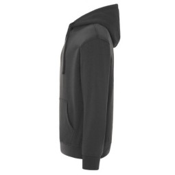 SUDADERA UNISEX CON CAPUCHA, CREMALLERA Y BOLSILLO CANGURO COLOR CHARCOAL
