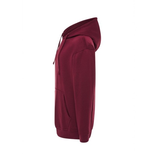 SUDADERA UNISEX CON CAPUCHA, CREMALLERA Y BOLSILLO CANGURO COLOR GRANATE BURGUNDY