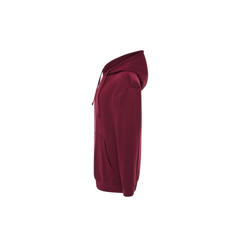 SUDADERA UNISEX CON CAPUCHA, CREMALLERA Y BOLSILLO CANGURO COLOR GRANATE BURGUNDY