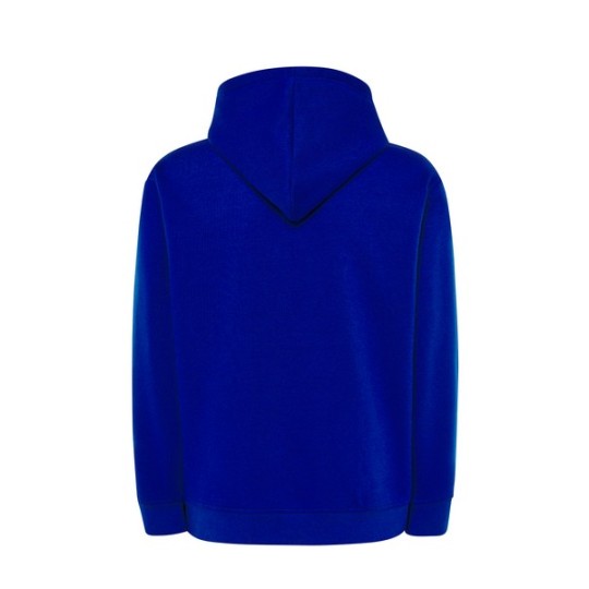 SUDADERA UNISEX CON CAPUCHA, CREMALLERA Y BOLSILLO CANGURO COLOR AZUL ROYAL