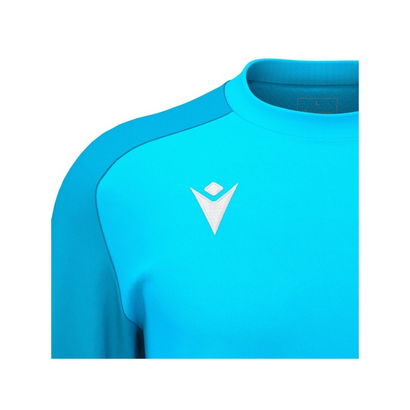 SUDADERA MACRON DE CUELLO REDONDO THALOS COLOR AZUL FLUORESCENTE