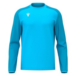 SUDADERA MACRON DE CUELLO REDONDO THALOS COLOR AZUL FLUORESCENTE