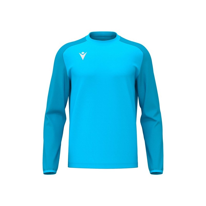 SUDADERA MACRON DE CUELLO REDONDO THALOS COLOR AZUL FLUORESCENTE