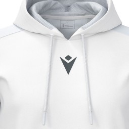 SUDADERA CON CAPUCHA MACRON HORN COLOR BLANCO/GRIS