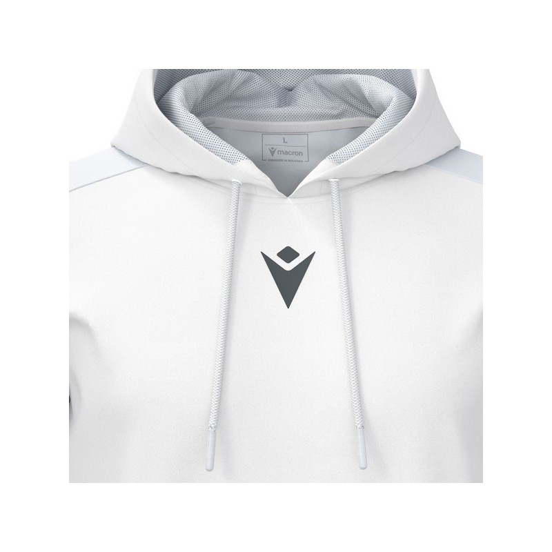 SUDADERA CON CAPUCHA MACRON HORN COLOR BLANCO/GRIS