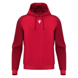 SUDADERA CON CAPUCHA MACRON HORN COLOR ROJO