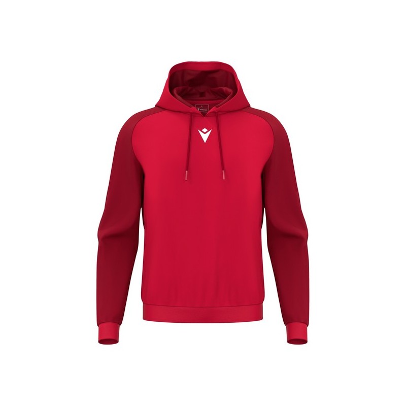 SUDADERA CON CAPUCHA MACRON HORN COLOR ROJO