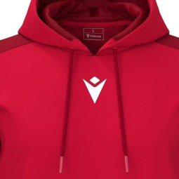 SUDADERA CON CAPUCHA MACRON HORN COLOR ROJO