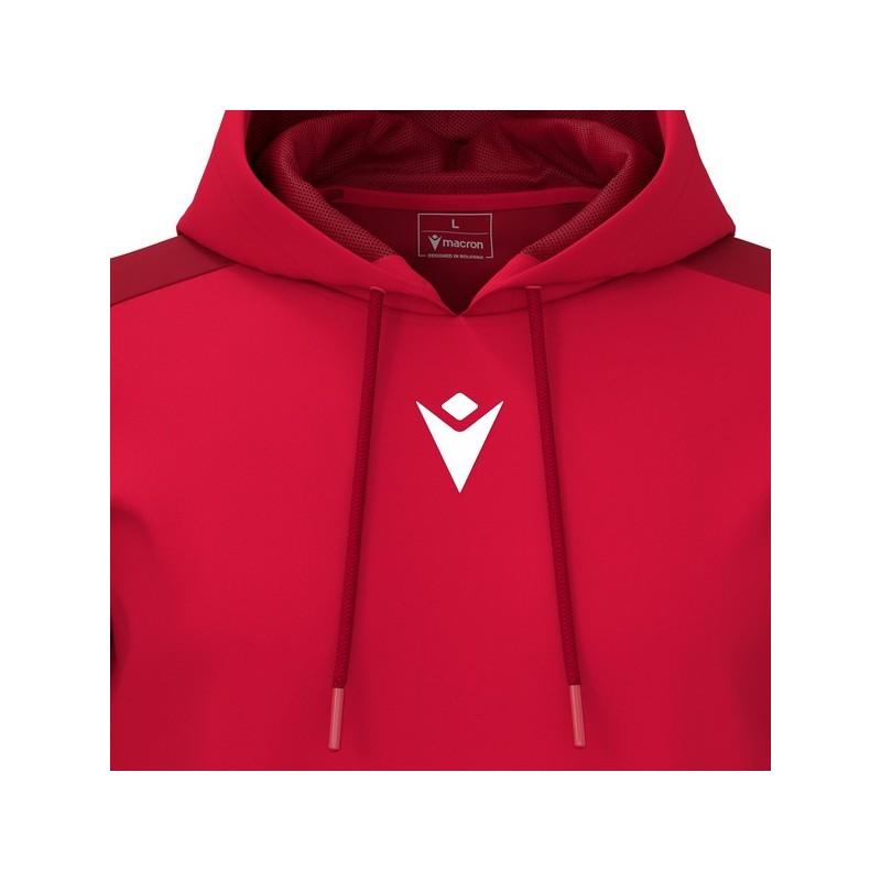 SUDADERA CON CAPUCHA MACRON HORN COLOR ROJO