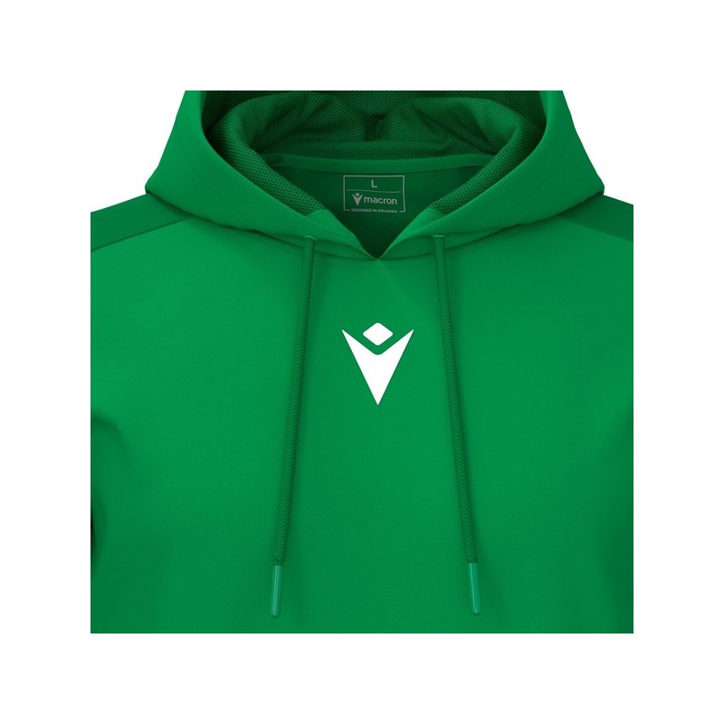 SUDADERA CON CAPUCHA MACRON HORN COLOR VERDE