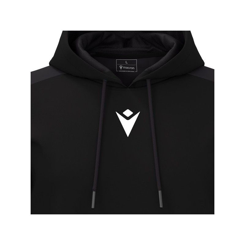 SUDADERA CON CAPUCHA MACRON HORN COLOR NEGRO