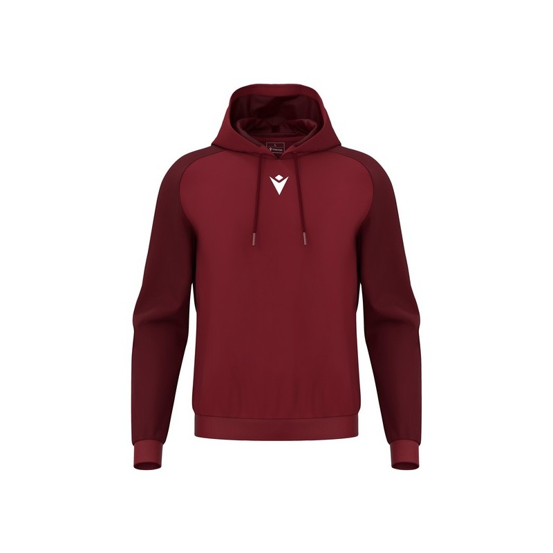 SUDADERA CON CAPUCHA MACRON HORN COLOR GRANATE