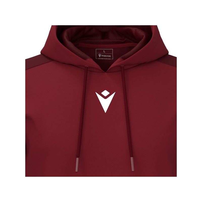 SUDADERA CON CAPUCHA MACRON HORN COLOR GRANATE