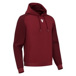 SUDADERA CON CAPUCHA MACRON HORN COLOR GRANATE