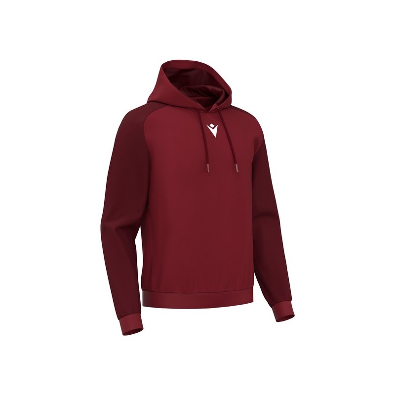 SUDADERA CON CAPUCHA MACRON HORN COLOR GRANATE