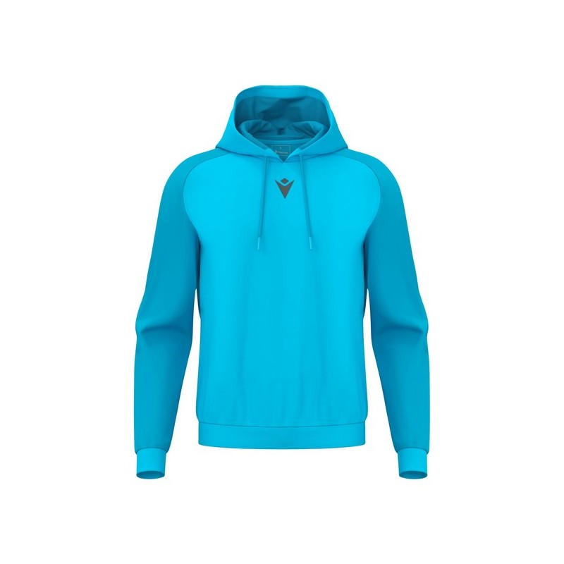 DESSUADORA AMB CAPUTXA MACRON HORN COLOR BLAU FLUORESCENT