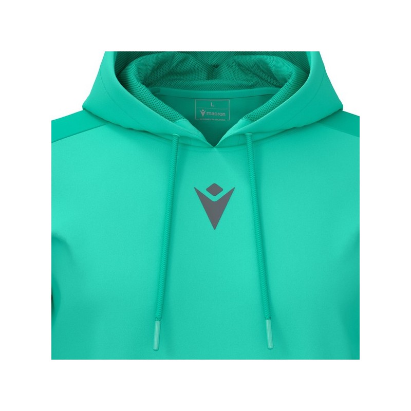SUDADERA CON CAPUCHA MACRON HORN COLOR TURQUESA