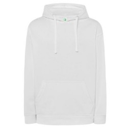 SUDADERA UNISEX CON CAPUCHA, CREMALLERA Y BOLSILLO CANGURO COLOR BLANCO