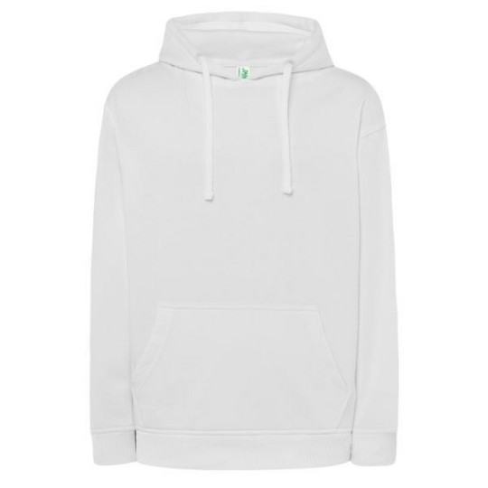 SUDADERA UNISEX CON CAPUCHA, CREMALLERA Y BOLSILLO CANGURO COLOR BLANCO