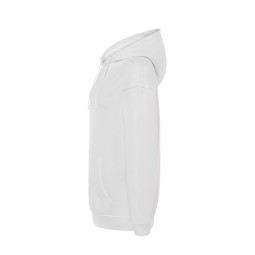 SUDADERA UNISEX CON CAPUCHA, CREMALLERA Y BOLSILLO CANGURO COLOR BLANCO