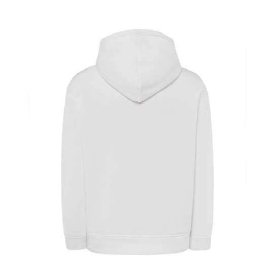 SUDADERA UNISEX CON CAPUCHA, CREMALLERA Y BOLSILLO CANGURO COLOR BLANCO