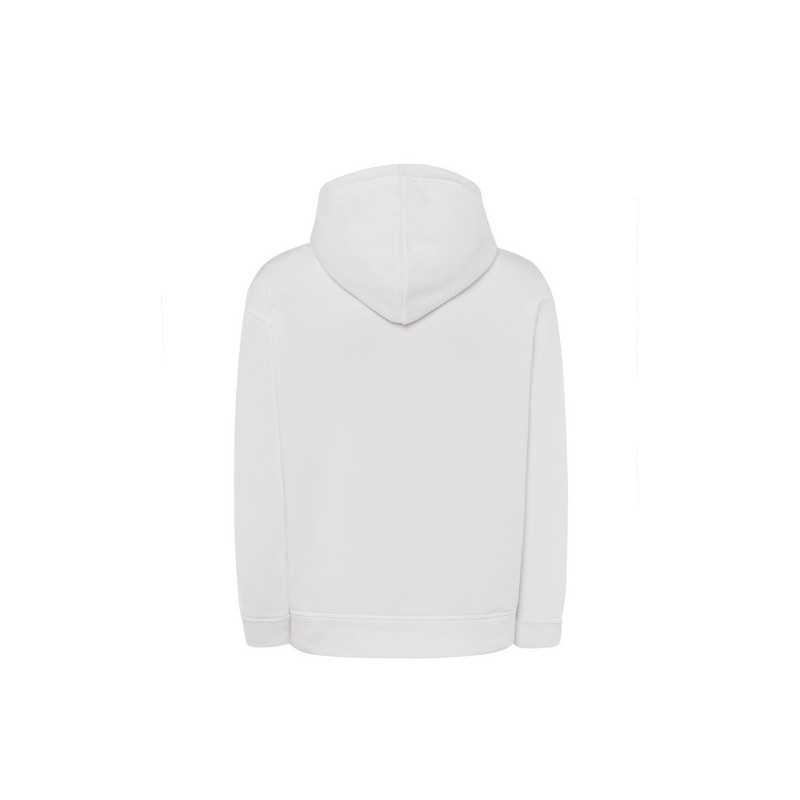 SUDADERA UNISEX CON CAPUCHA, CREMALLERA Y BOLSILLO CANGURO COLOR BLANCO