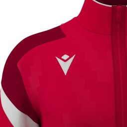 JAQUETA DE XANDALL MACRON AMB CREMALLERA ODIN COLOR VERMELL