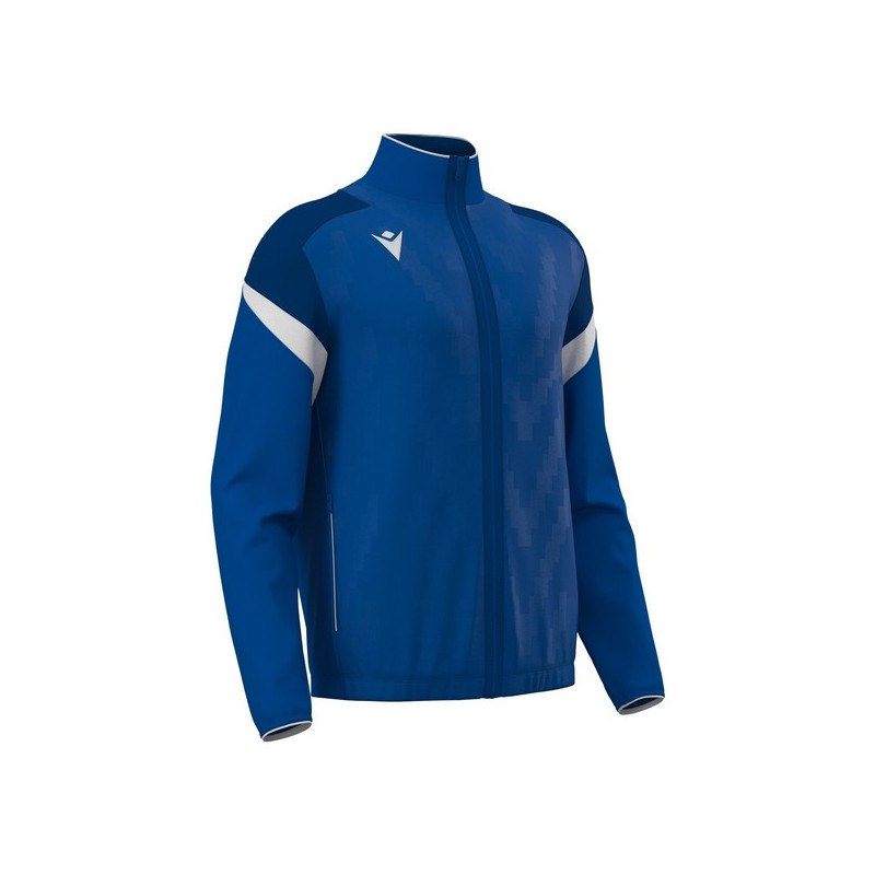 CHAQUETA DE CHANDALL MACRON CON CREMALLERA ODIN COLOR AZUL REAL